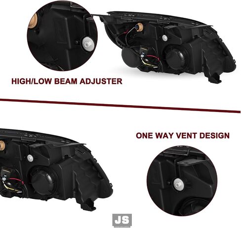 JSBOYAT Fits for 2016 2017 Chevy Equinox Halogen Headlights Pair Projector Pair OE Style Factory Headlight Assembly Driver Left + Passenger Right Side No Fog Headlamps Bulbs Included in Saudi Arabia