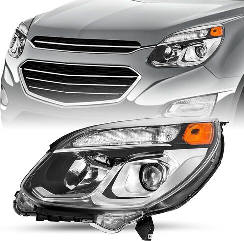JSBOYAT Fits for 2016 2017 Chevy Equinox Halogen Headlights Pair Projector Pair OE Style Factory Headlight Assembly Driver Left + Passenger Right Side No Fog Headlamps Bulbs Included in Saudi Arabia