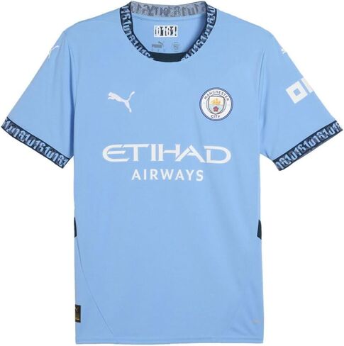 Puma Kids Boys MCFC Crew Neck Short Sleeve Home Jersey Replica Casual - Blue in Saudi Arabia