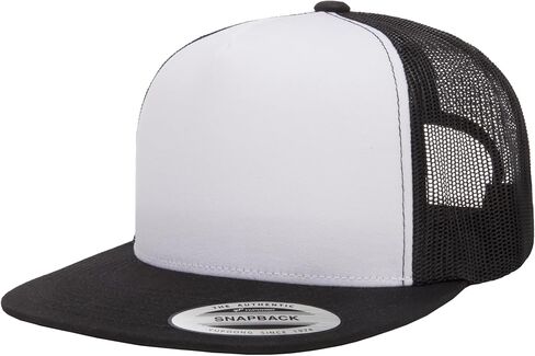 Yupoong 5-Panel YP Classic Trucker Cap | High Profile Flat Visor Snapback | OSFM | Bulk Packs Available in Kuwait