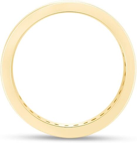AFFY 3mm Simulated Green Emerald Stackable Eternity Band Ring in14K Gold Over Sterling Silver in Saudi Arabia