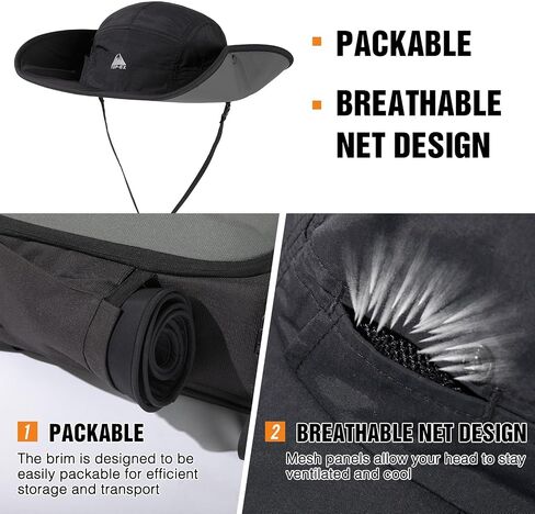TOP-EX Ponytail UV Protection UPF50+ Wide Brim Breathable Waterproof Foldable Hiking Outdoors Sun Hats for Women in Saudi Arabia