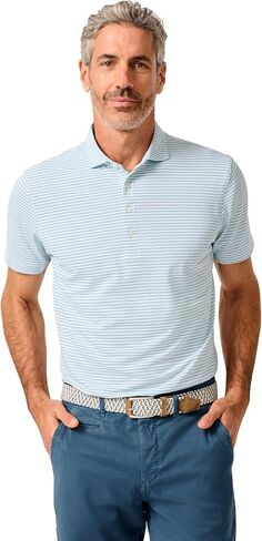 johnnie-O Performance Mesh Polo - Stetson Stripe in Kuwait