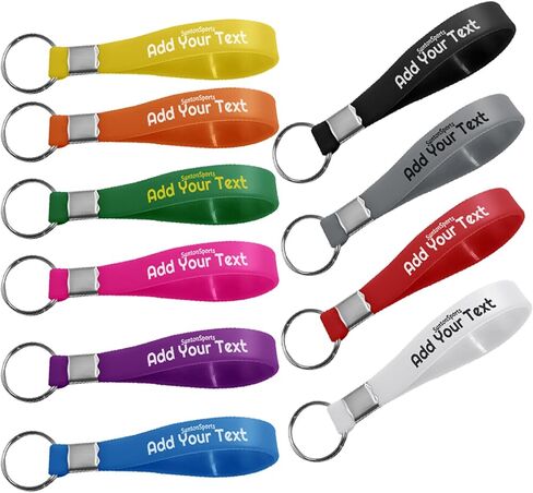 Custom Silicone Keychains -10/30/50/100 pack Customized Key Rings for Cellphone Backpack for Men Women Teens in Kuwait