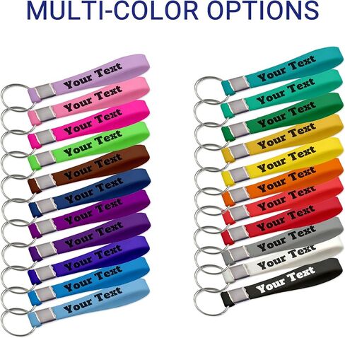Custom Silicone Keychains -10/30/50/100 pack Customized Key Rings for Cellphone Backpack for Men Women Teens in Kuwait