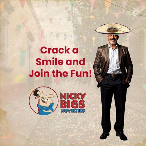 Nicky Bigs Novelties العملاق التقليدي Sombrero Charro Hat كبير الحجم الكبير Cinco de Mayo Fiesta Hats للرجال والنساء والمراهقين in Saudi Arabia