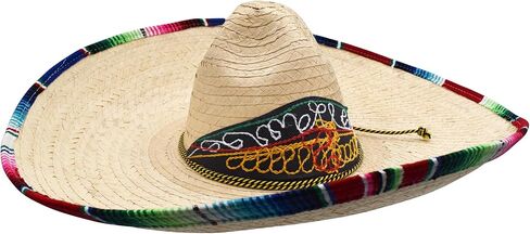 Nicky Bigs Novelties العملاق التقليدي Sombrero Charro Hat كبير الحجم الكبير Cinco de Mayo Fiesta Hats للرجال والنساء والمراهقين in Saudi Arabia