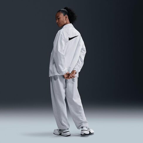 بنطال رياضي كبير الحجم متوسط ​​الارتفاع للنساء من Nike Sportswear Club Fleece (الولايات المتحدة، Alpha، X-Large، عادي، عادي، أسود/أبيض) in Saudi Arabia