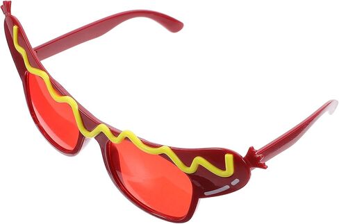 2Pcs Hot Dog Eyeglasses Funny Sunglasses Dance Party Makeup Glasses Summer Dress Up Decorative Eyewears in Saudi Arabia