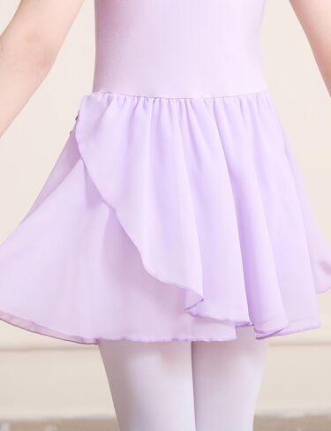 DIPUG Ballet Leotards for Girls Toddler Dance Dress Leotard with Short Sleeve Ballerina Outfit Layered Tulle Skirt in Kuwait