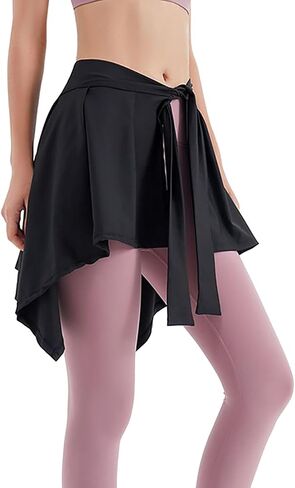 Women's Yoga Wrap Skirt Tennis One Piece Cover Up Athletic Sport Wrap Short Skirts Self Tie in Saudi Arabia