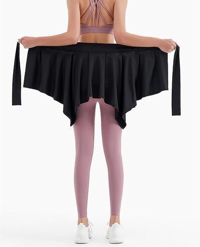 Women's Yoga Wrap Skirt Tennis One Piece Cover Up Athletic Sport Wrap Short Skirts Self Tie in Saudi Arabia