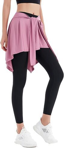 Women's Yoga Wrap Skirt Tennis One Piece Cover Up Athletic Sport Wrap Short Skirts Self Tie in Saudi Arabia