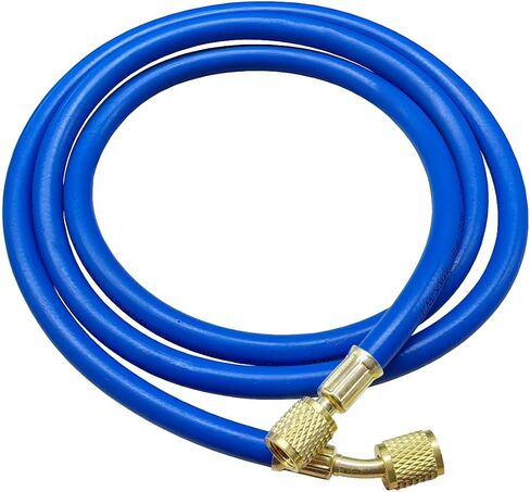 AC Refrigerant Hose, 60 Inch HVAC Manifold Gauge Tube for Air Condition System, 1/4" SAE Thread Flare Charging Hose, 800 PSI Working Pressure HVAC Hoses for R134A, R410A and R22 (Yellow) in Saudi Arabia