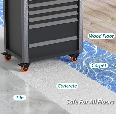 عجلات 5 بوصة مع فرامل أمان 4000 رطل، مجموعة عجلات شديدة التحمل مكونة من 6، عجلات دوارة صناعية مع محامل كروية مزدوجة، عجلات من البولي يوريثين لا تصدر ضوضاء للعربة والأثاث in Kuwait