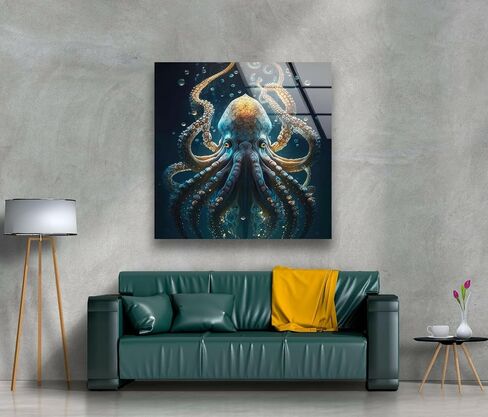 My Photostation.com 14Wx20H'' Stained Magnolia Glass Wall Art Tempered Glass Printing Wall Decor Large Wall Art Wall Hangings in Saudi Arabia