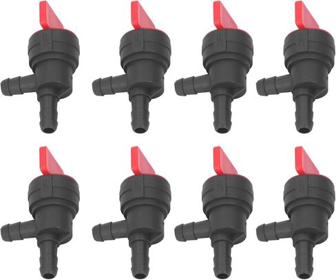 Topincn 8pcs 1/4in الوقود قطع صمام 90 درجة إغلاق صمام الصمام المستقيم من أجل MTD ل Cub Cade Fuel Gas 1/4 90 درجة صمام Cutoff Petcock in Saudi Arabia