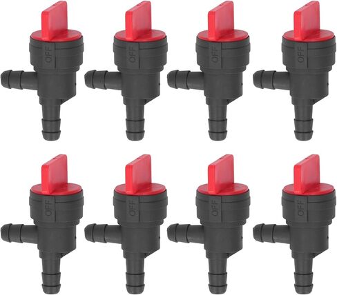 Topincn 8pcs 1/4in الوقود قطع صمام 90 درجة إغلاق صمام الصمام المستقيم من أجل MTD ل Cub Cade Fuel Gas 1/4 90 درجة صمام Cutoff Petcock in Saudi Arabia