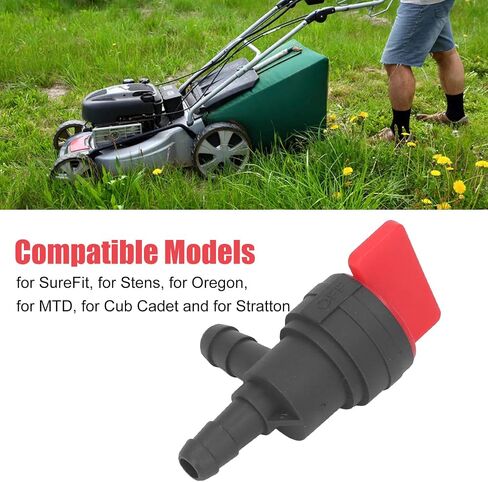 Topincn 8pcs 1/4in الوقود قطع صمام 90 درجة إغلاق صمام الصمام المستقيم من أجل MTD ل Cub Cade Fuel Gas 1/4 90 درجة صمام Cutoff Petcock in Saudi Arabia