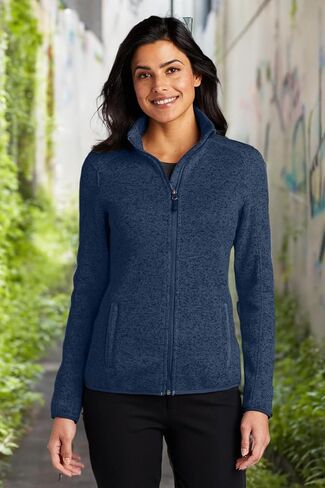 Port Authority Ladies Sweater Fleece Jacket. L232 in Saudi Arabia