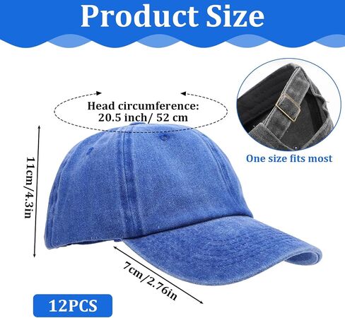 12pcs قبعة البيسبول الغسالة الغسالة ، قبعة لعبة البيسبول القبلية القابلة للتعديل القابل للتعديل. in Saudi Arabia