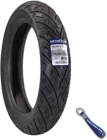 Metzeler Cruisetec V-Twin Motorcycle Front, Rear, Combos Tires - Performance Perfected for Cruiser, Custom & Heavy Tourers w/Enhanced Handling & Comfort - with Keychain (130/60B21 63H) in Kuwait