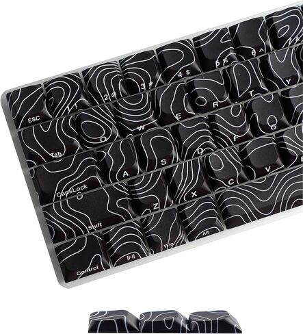 YMDK 127 Ultra-slim Mac Style Mx Low Profile Dye Sub PBT Keycaps for Mx 61 64 68 75 84 87 96 108 Layout Mechanical Keyboard in Saudi Arabia
