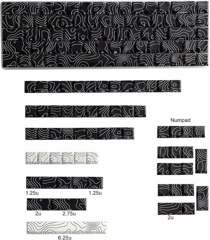 YMDK 127 Ultra-slim Mac Style Mx Low Profile Dye Sub PBT Keycaps for Mx 61 64 68 75 84 87 96 108 Layout Mechanical Keyboard in Saudi Arabia