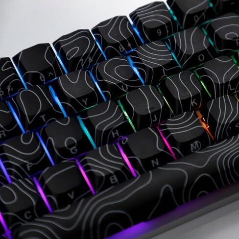 YMDK 127 Ultra-slim Mac Style Mx Low Profile Dye Sub PBT Keycaps for Mx 61 64 68 75 84 87 96 108 Layout Mechanical Keyboard in Saudi Arabia