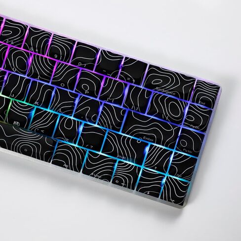 YMDK 127 Ultra-slim Mac Style Mx Low Profile Dye Sub PBT Keycaps for Mx 61 64 68 75 84 87 96 108 Layout Mechanical Keyboard in Saudi Arabia