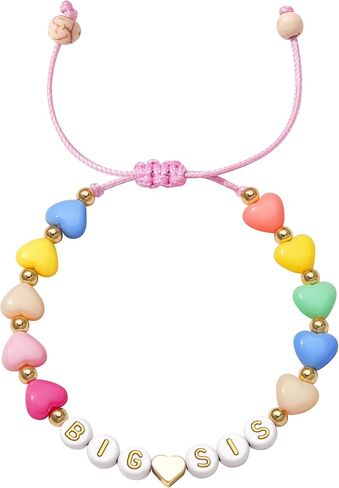 Big Sister Gifts for Girls Big Sister Bracelet for Toddler Daughter Niece Big Sis Bracelet Matching Outfits Big Sister Announcement Jewelry for Girls Big Sister Charm Birthday Gifts in Kuwait