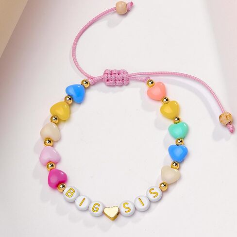 Big Sister Gifts for Girls Big Sister Bracelet for Toddler Daughter Niece Big Sis Bracelet Matching Outfits Big Sister Announcement Jewelry for Girls Big Sister Charm Birthday Gifts in Kuwait