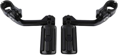 TCMT Black 1.25" 3.2cm Adjustable Highway Foot Pegs Footpeg Footrest Fits For Harley Touring Road King Street Glide Road Glide Electra Glide Softail Sportster Dyna with 1.25" Engine Guards in Saudi Arabia