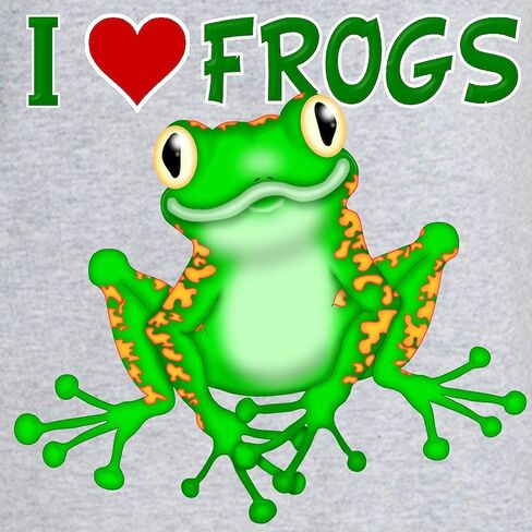 Cafepress I Love (Heart) Frogs Nightshirt ، قميص Pajama الطويل الناعم ، القطن PJS/Pajamas in Kuwait