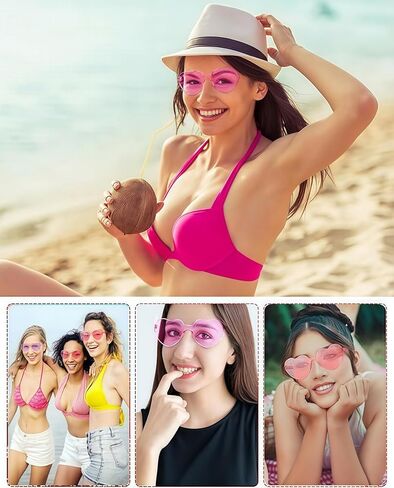 20 Pairs Heart Sunglasses for Women, Valentine's Day Party Favor Heart Shaped Glasses in Kuwait