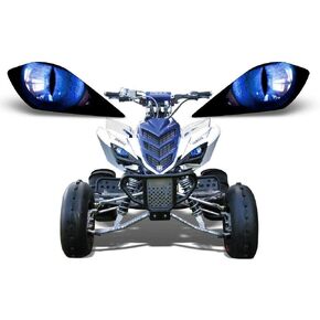 AMR RACING ATV المصباح الأمامي رسومات بصرية شارات متوافقة مع Yamaha Raptor 700/250/350 - Eclipse Blue in Kuwait