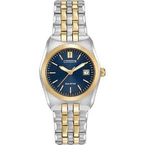 Citizen Women's Eco-Drive Corso Classic Watch in Two-tone Stainless Steel, Blue Dial (Model: EW2294-53L) in Saudi Arabia