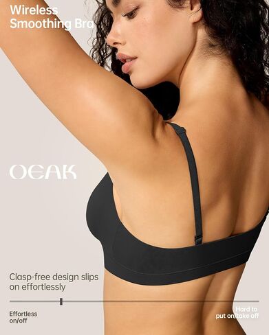 Oeak Womens مثلث مريح حمالات حمالات صامتة لا ترفيه مثيرة يغرق في براليت غير المبطنة سحب على حمامات صدرية كل يوم بسلاسة in Kuwait