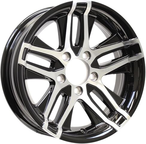 eCustomrim Aluminum Trailer Wheel 14X5.5 14" 5 Lug 4.5" Center Altitude Black Rim in Saudi Arabia