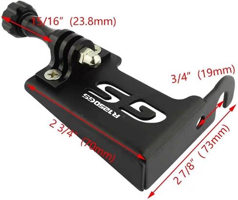 ruixingdianzishangwu Compatible with GSA R 1200 1250 GS LC HP Adventure Motorcycle CNC Front Left Camera Support Bracket Gopro Mount Bracket(R1200GS Black) in Kuwait