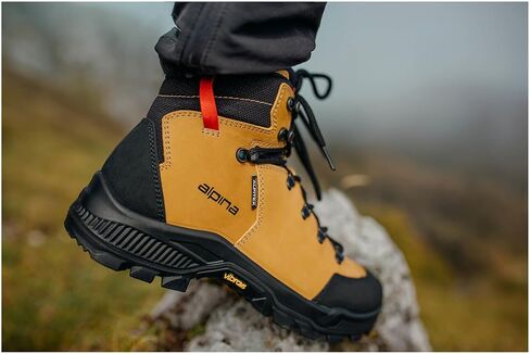 Alpina STADOR Premium Hiking Boots | Ankle High | Waterproof | Breathable Membrane | Vibram Sole | Slip Resistant | Made in Europe in Saudi Arabia