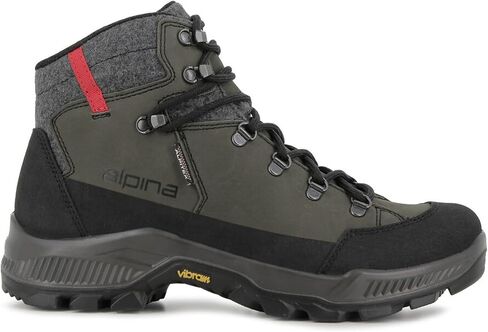 Alpina STADOR Premium Hiking Boots | Ankle High | Waterproof | Breathable Membrane | Vibram Sole | Slip Resistant | Made in Europe in Saudi Arabia