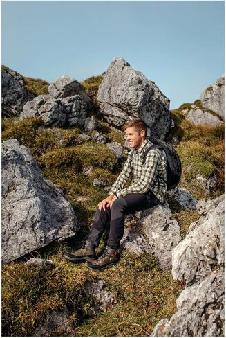 Alpina STADOR Premium Hiking Boots | Ankle High | Waterproof | Breathable Membrane | Vibram Sole | Slip Resistant | Made in Europe in Saudi Arabia