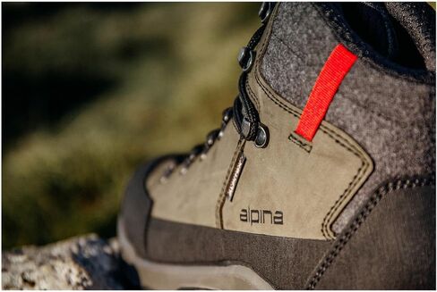 Alpina STADOR Premium Hiking Boots | Ankle High | Waterproof | Breathable Membrane | Vibram Sole | Slip Resistant | Made in Europe in Saudi Arabia