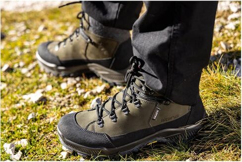 Alpina STADOR Premium Hiking Boots | Ankle High | Waterproof | Breathable Membrane | Vibram Sole | Slip Resistant | Made in Europe in Saudi Arabia