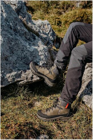 Alpina STADOR Premium Hiking Boots | Ankle High | Waterproof | Breathable Membrane | Vibram Sole | Slip Resistant | Made in Europe in Saudi Arabia