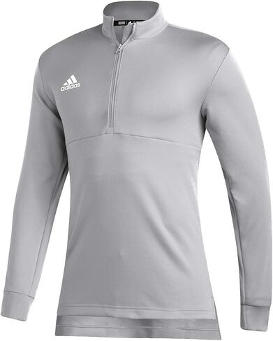 قميص adidas Team Issue ربع بسحاب - قميص كاجوال للرجال LT رمادي/أبيض in Saudi Arabia