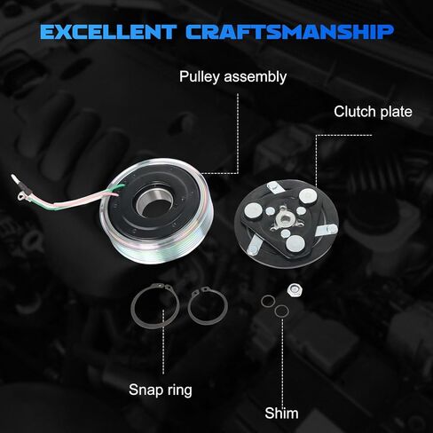 1782 A/C Compressor Clutch Kit Fits for 2012-2015 Civic 1.8L, Air Conditioning Compressor, Aftermarket Automotive Parts, Automotive Parts Replacement in Kuwait