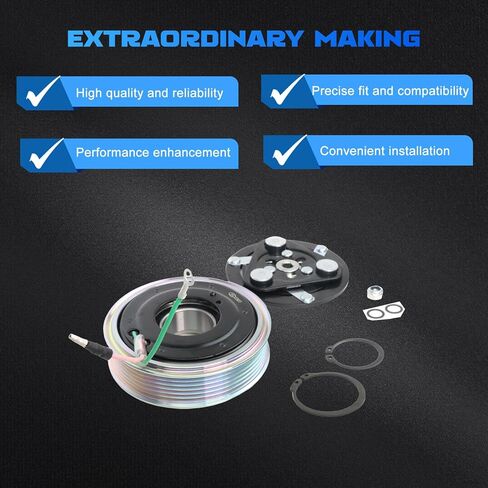 1782 A/C Compressor Clutch Kit Fits for 2012-2015 Civic 1.8L, Air Conditioning Compressor, Aftermarket Automotive Parts, Automotive Parts Replacement in Kuwait