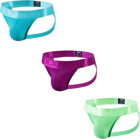 JOCKMAIL 3PCS/Pack Jock straps for Men Breathable Mens Jockstrap Athletic Supporter for Gym,Nightclubs & Special Occasions in Saudi Arabia